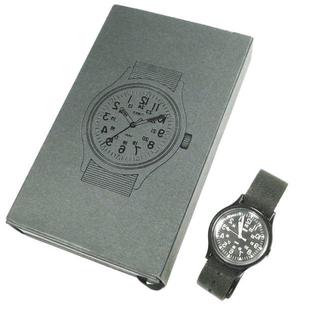 Engineered Garments x TIMEX x BEAMS BOY タイメックス 別注 Original Camper ミラー反転 オリジナルキャンパー ブラック 腕時計 |  | 02
