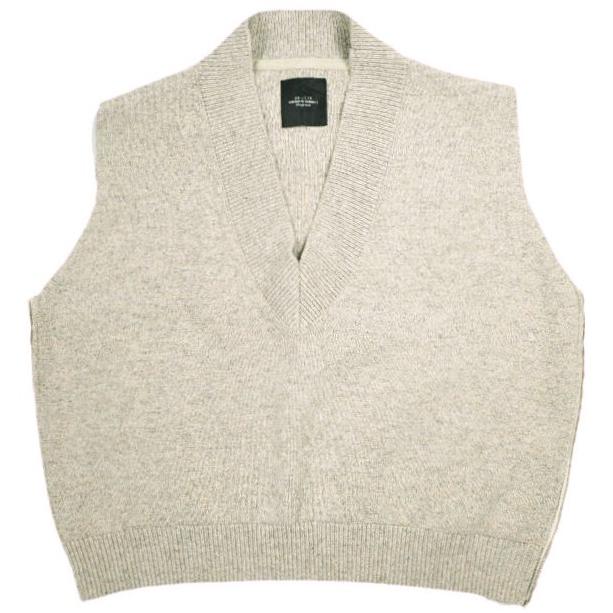 UNUSED アンユーズド 18AW V-NECK KNIT VEST オーバーサイズ Vネックニットベスト US1499 2 OATMEAL セーター トップス g25571 | 