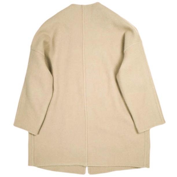 UNUSED アンユーズド 日本製 Collarless Coat BIGシルエット ウールノーカラーストラップコート US1213 2 CAMEL 定価107,800円 アウター |  | 01