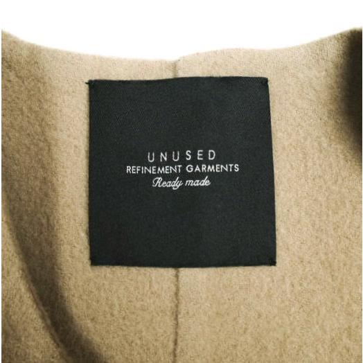 UNUSED アンユーズド 日本製 Collarless Coat BIGシルエット ウールノーカラーストラップコート US1213 2 CAMEL 定価107,800円 アウター |  | 03