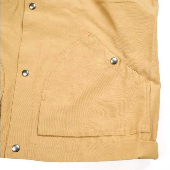 YAECA ERGONOMIC ヤエカ エルゴノミック 日本製 60/40 CLOTH HOOD SHIRT 60/40クロス フードシャツ 12455 S キャメル 長袖 スナップボタン |  | 04