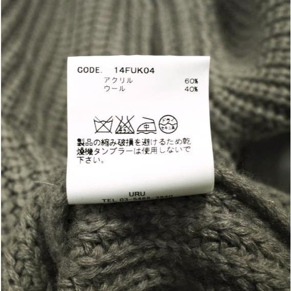 URU ウル 日本製 畦編みクルーネックニット 14FUK04 Free MOCHA セーター プルオーバー トップス g25593 |  | 07