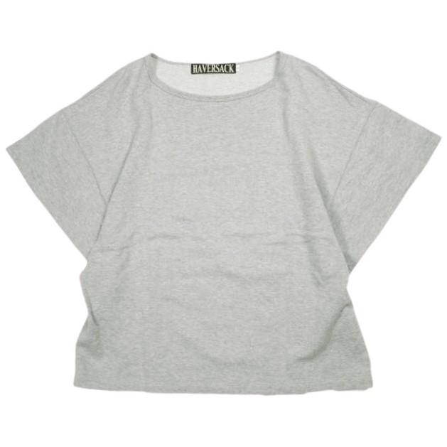HAVERSACK ハバーザック 日本製 裏毛ルーズスウェットクルー 611903 1 Top Gray トレーナー 半袖 プルオーバー トップス g25627 | 