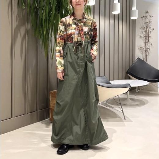 BEAMS BOY ビームスボーイ 22AW ARMY オーバーパンツ アレンジ ワンピース 13-26-0017-791 Free OLIVE サロペット スカート ボトムス |  | 02