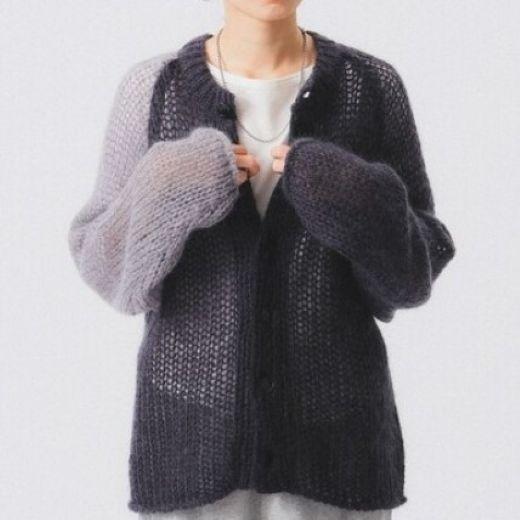 BEAMS BOY ビームスボーイ 24AW モヘアクレイジーカーディガン 13-15-0134-126 ONE SIZE CHARCOAL GREY モヘヤ ニット トップス g25634 |  | 02
