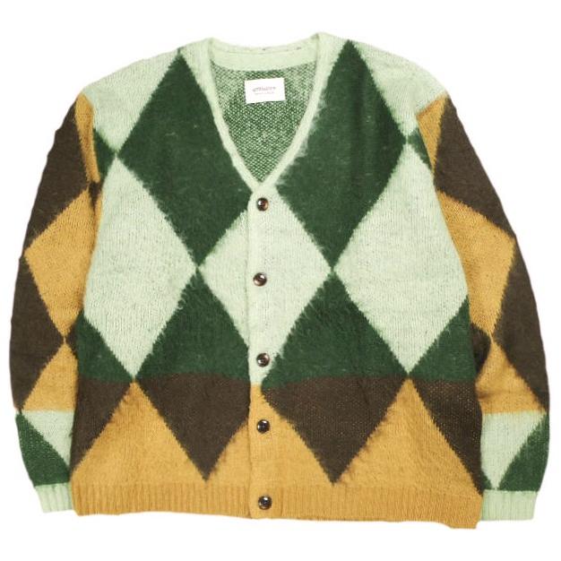 B:MING by BEAMS ビーミング バイ ビームス 24AW ambiance Shaggy Diamond Pattern Cardigan シャギーダイアモンドパターンカーディガン | 