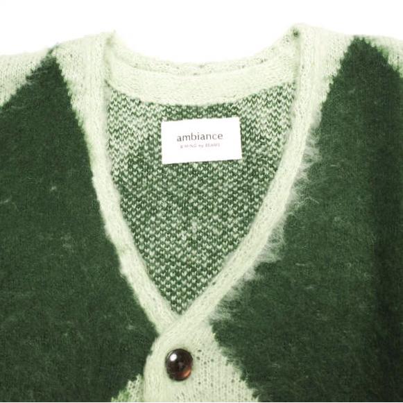B:MING by BEAMS ビーミング バイ ビームス 24AW ambiance Shaggy Diamond Pattern Cardigan シャギーダイアモンドパターンカーディガン |  | 04