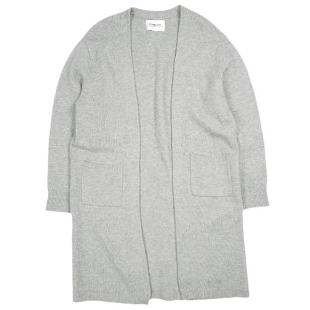 BEAMS BOY ビームスボーイ ボタンレス ロングカーディガン 13-15-0302-654 ONE SIZE グレー ウール ニット トップス g25651 | 