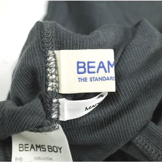 新品 BEAMS BOY ビームスボーイ 24AW 日本製 リブタートルロングスリーブカットソー 13-14-0465-101 ONE SIZE CHARCOAL GRAY 長袖 g25652 |  | 07