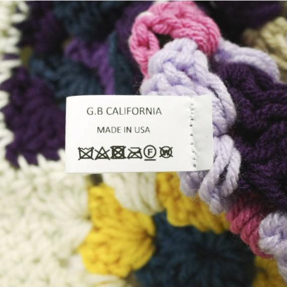G.B CALIFORNIA ジービーカリフォルニア アメリカ製 FLOWER BUCKET HAT 1点物 ハンドニットバケットハット IVORY/PURPLE(ASSORT) BEAMS BOY |  | 05
