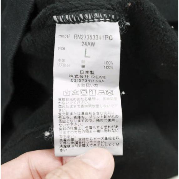 CAL O LINE x Pilgrim Surf+Supply キャルオーライン 24AW 別注 日本製 Sweat Creｗ 裏起毛スウェットプルオーバー RN27353341PG L BLACK |  | 06