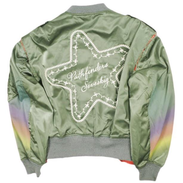 SEVESKIG セヴシグ 25SS DETACHABLE MA-01 VER RAINBOW デタッチャブルMA-1ジャケット レインボー L KHAKI 定価105,600円 L-2B フライト |  | 01