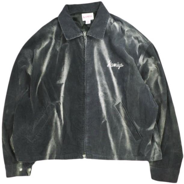 KAMIYA カミヤ 25AW 日本製 Sun-Faded Corduroy Work Blouson サンフェード コーデュロイ ワークブルゾン G15BL033 S BLACK ジャケット | 