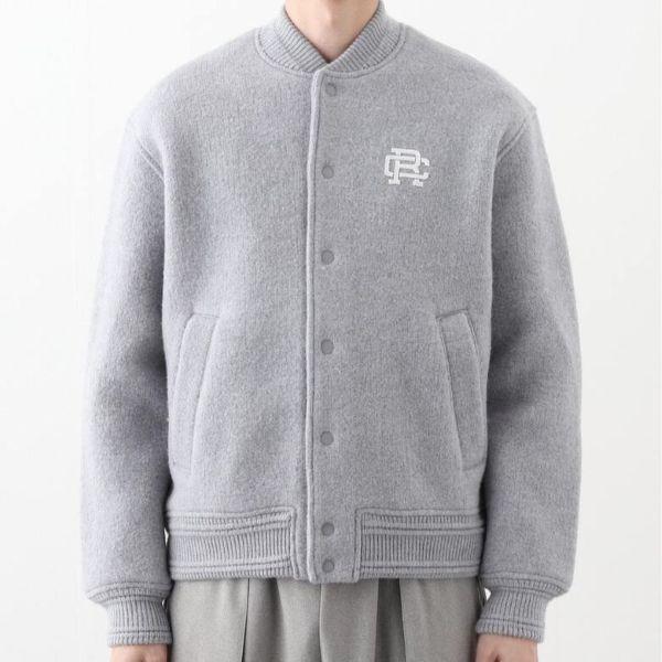 REIGNING CHAMP レイニングチャンプ 24AW MELTON WOOL COLISEUM JACKET メリノウール スタジャン 24011071034630 M グレー 定価97,900円 |  | 02