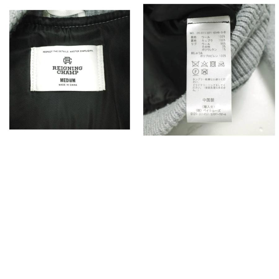REIGNING CHAMP レイニングチャンプ 24AW MELTON WOOL COLISEUM JACKET メリノウール スタジャン 24011071034630 M グレー 定価97,900円 |  | 09