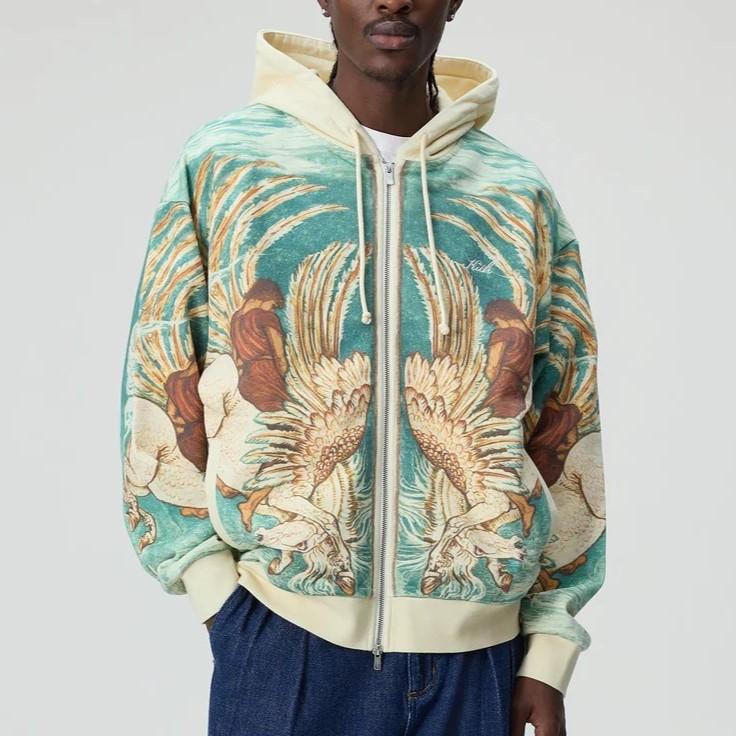 KITH NYC キスニューヨークシティ 25AW Pegasus Nelson Zip Up Hoodie ペガサス ネルソン ジップアップパーカー S Sandrift g25729 |  | 02