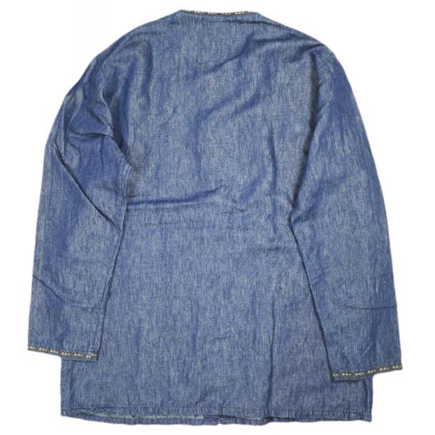 BLACKBIRD ブラックバード 23SS 日本製 fake pullover shirt デニム フェイクプルオーバーシャツ B-001-S02 1 Indigo 長袖 WHITE ALBUM. |  | 01