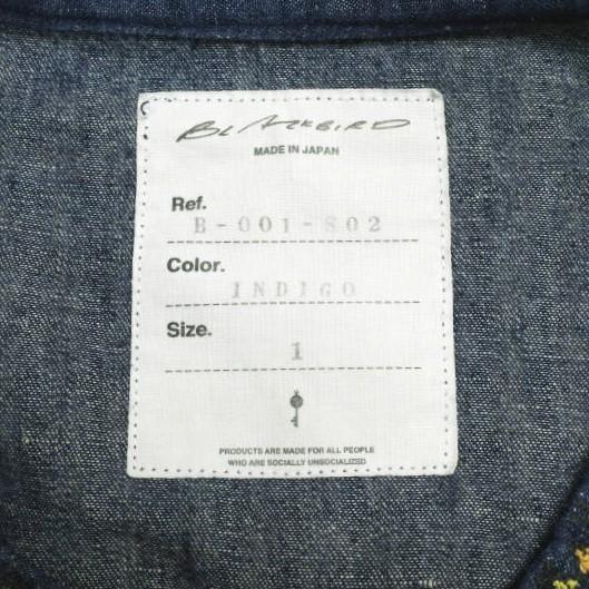 BLACKBIRD ブラックバード 23SS 日本製 fake pullover shirt デニム フェイクプルオーバーシャツ B-001-S02 1 Indigo 長袖 WHITE ALBUM. |  | 02