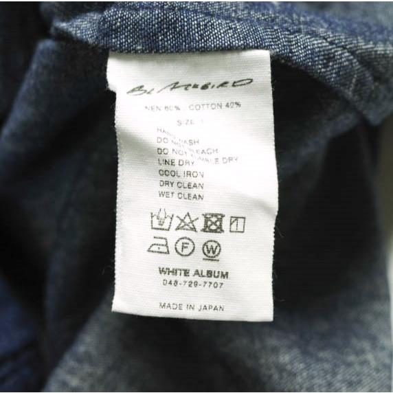 BLACKBIRD ブラックバード 23SS 日本製 fake pullover shirt デニム フェイクプルオーバーシャツ B-001-S02 1 Indigo 長袖 WHITE ALBUM. |  | 06