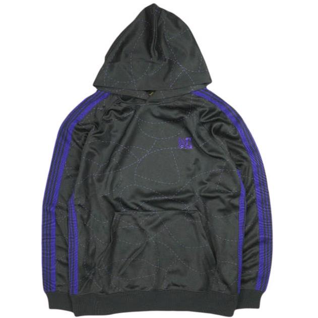 Needles x DC SHOES ニードルス ディーシーシューズ 23AW 別注 Track Hoody - Poly Smooth / Printed MR608 M BLACK ジャージー パーカー | 