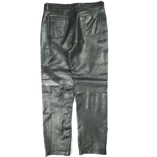 古着 Verducci 90s Leather Pants ヴィンテージ 5ポケットレザーパンツ 36 BLACK ボタンフライ ボトムス g25767 |  | 01