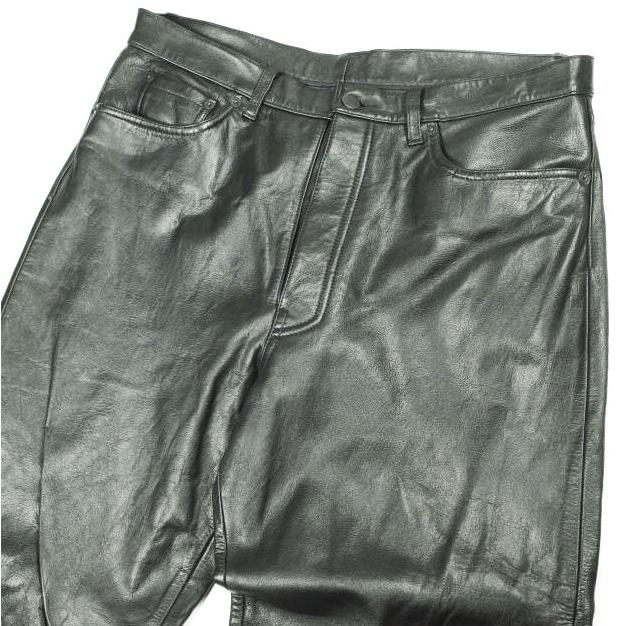 古着 Verducci 90s Leather Pants ヴィンテージ 5ポケットレザーパンツ 36 BLACK ボタンフライ ボトムス g25767 |  | 03
