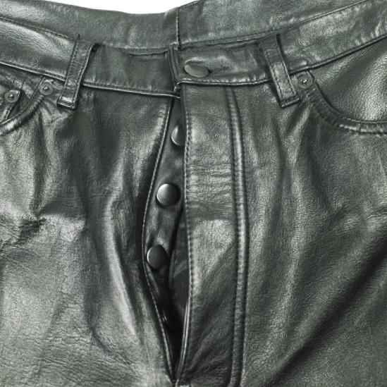 古着 Verducci 90s Leather Pants ヴィンテージ 5ポケットレザーパンツ 36 BLACK ボタンフライ ボトムス g25767 |  | 04