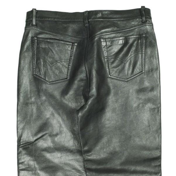 古着 Verducci 90s Leather Pants ヴィンテージ 5ポケットレザーパンツ 36 BLACK ボタンフライ ボトムス g25767 |  | 05