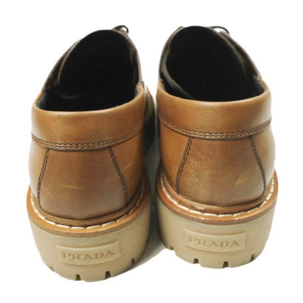 PRADA プラダ イタリア製 カーフレザーモックトゥレースアップシューズ 2EE416 070 81/2(27.5cm) COGNAC 外羽根 シューズ g25769 |  | 03