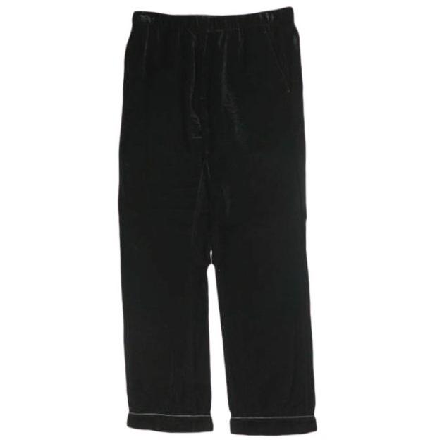 PRADA プラダ Velvet Drawstring Pants アップリケロゴ ベルベットドローストリングパンツ SPH180 S221 1Z6A M BLACK ベロア イージー | 