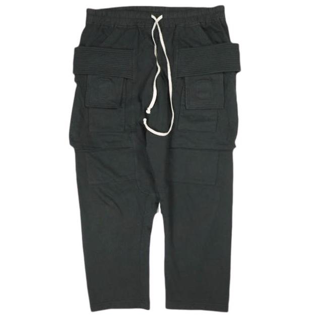 DRKSHDW ダークシャドウ 24SS CREATCH CARGO CROPPED DRAWSTRING PANTS ドローストリングパンツ DU01D1371-RIG M BLK Rick Owens サルエル | 