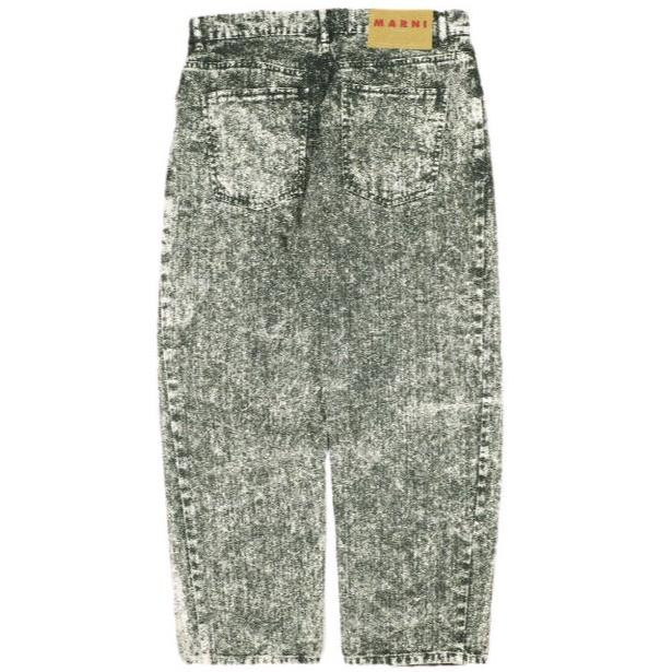 MARNI マルニ 24SS イタリア製 MARBLE DYED DENIM マーブルダイ ワイドデニムパンツ PAJD0425A0 USCT87 40 BLACK ジーンズ Wide Leg Denim |  | 01