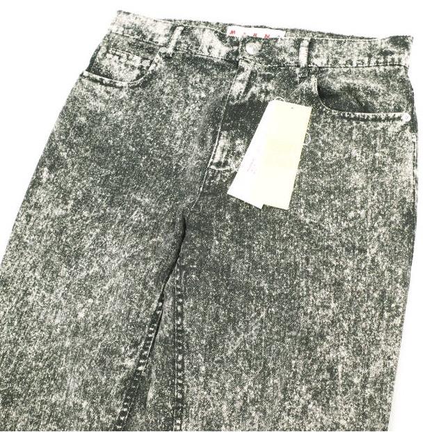 MARNI マルニ 24SS イタリア製 MARBLE DYED DENIM マーブルダイ ワイドデニムパンツ PAJD0425A0 USCT87 40 BLACK ジーンズ Wide Leg Denim |  | 04