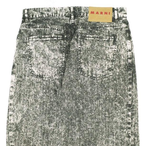 MARNI マルニ 24SS イタリア製 MARBLE DYED DENIM マーブルダイ ワイドデニムパンツ PAJD0425A0 USCT87 40 BLACK ジーンズ Wide Leg Denim |  | 06