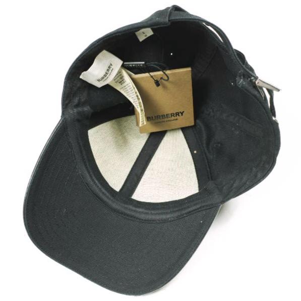 BURBERRY バーバリー イタリア製 ホースフェリー刺繍 ベースボールキャップ 8057625 1001 L(59cm) BLACK/BEIGE(B1047) 定価47,300円 帽子 |  | 07
