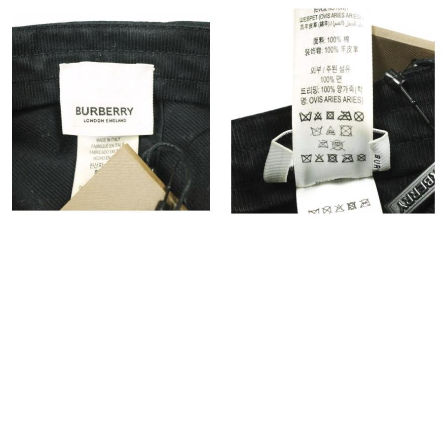 BURBERRY バーバリー イタリア製 ホースフェリー刺繍 ベースボールキャップ 8057625 1001 L(59cm) BLACK/BEIGE(B1047) 定価47,300円 帽子 |  | 09