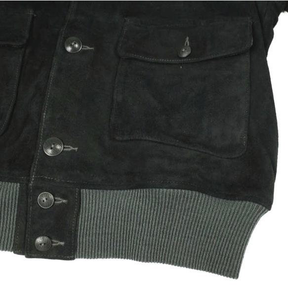 新品 RRL ダブルアールエル 25AW スエードボンバージャケット M Vintage Black Double RL ディアスキン レザージャケット 定価401,500円 |  | 05