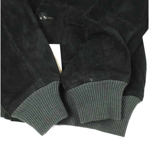 新品 RRL ダブルアールエル 25AW スエードボンバージャケット M Vintage Black Double RL ディアスキン レザージャケット 定価401,500円 |  | 06