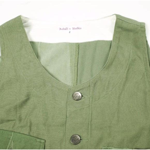 Rebuild by Needles リビルドバイニードルス 日本製 再構築ミリタリージャンパースカート 2 OLIVE ノースリーブ リメイク ワンピース |  | 03
