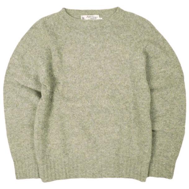 NOR' EASTERLY ノアイースターリー スコットランド製 SHAGGY DOG CREW NECK SWEATER シャギードッグクルーネックニット 34 カーキ セーター | 