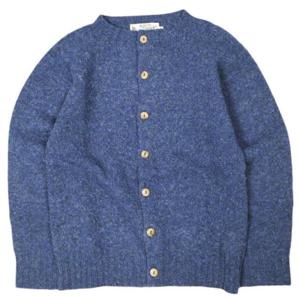 NOR' EASTERLY x BEAMS BOY ノアイースターリー ビームスボーイ 別注 スコットランド製 シェットランドシャギーカーディガン 34 NAVY | 