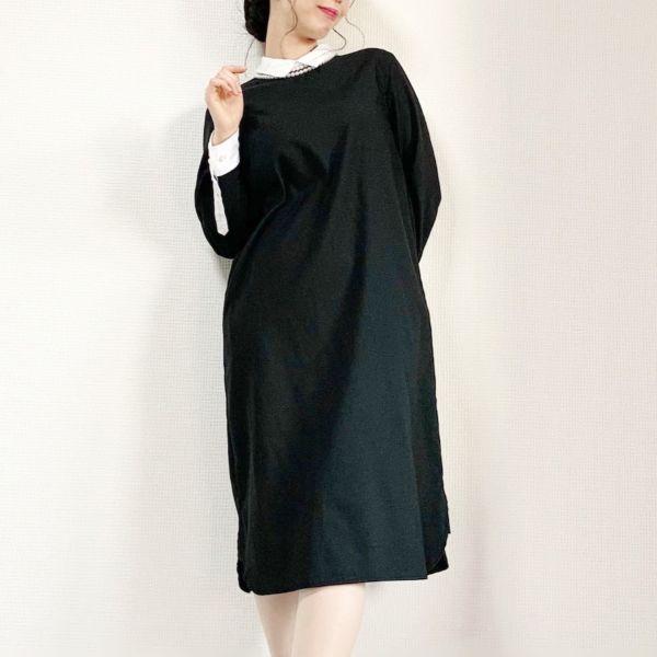 BEAMS BOY ビームスボーイ 19AW ヘリンボーンクレリックシャツワンピース 13-26-0798-803 ONE SIZE BLACK トップス g25837 |  | 02
