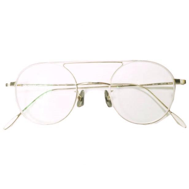 YUICHI TOYAMA ユウイチトヤマ 日本製 U-067 Hannes ハネス メタルフレームメガネ Gold/Clear(度入り) 眼鏡 46□22-145 g25848 | 