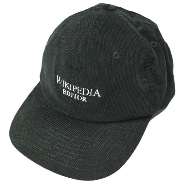 Wikipedia Editor ウィキペディア エディター Corduroy hat ロゴ刺繍コーデュロイ6パネルキャップ Free BLACK Beechfield スタイリスト私物 | 