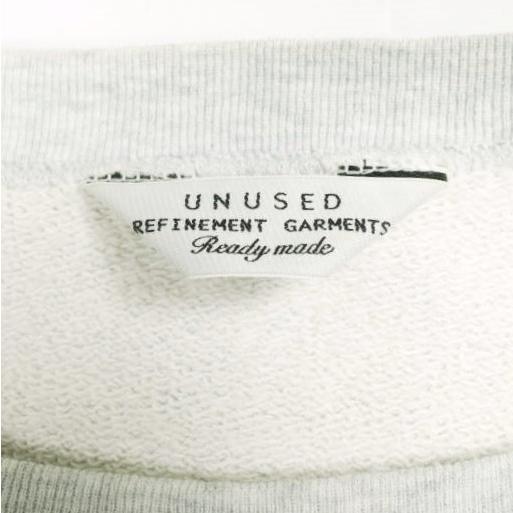 UNUSED x BEAMS アンユーズド ビームス 別注 日本製 Crew Neck Sweat カットオフクルーネックスウェット US0839 1 GRAY トレーナー 裏毛 |  | 02