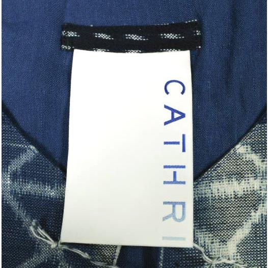 CATHRI カスリ 日本製 重要無形文化財 久留米絣 ワンピース 33-98-0083-444 Free Indigo BEAMS Planets 定価52,800円 ドレス トップス |  | 06