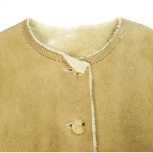 UNKNOWN アンノウン イギリス製 ノーカラームートンコート 64-19-0072-594 8 Light Brown 定価253,000円 アウター g25881 |  | 02