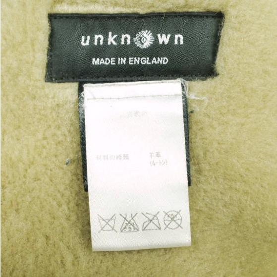 UNKNOWN アンノウン イギリス製 ノーカラームートンコート 64-19-0072-594 8 Light Brown 定価253,000円 アウター g25881 |  | 05