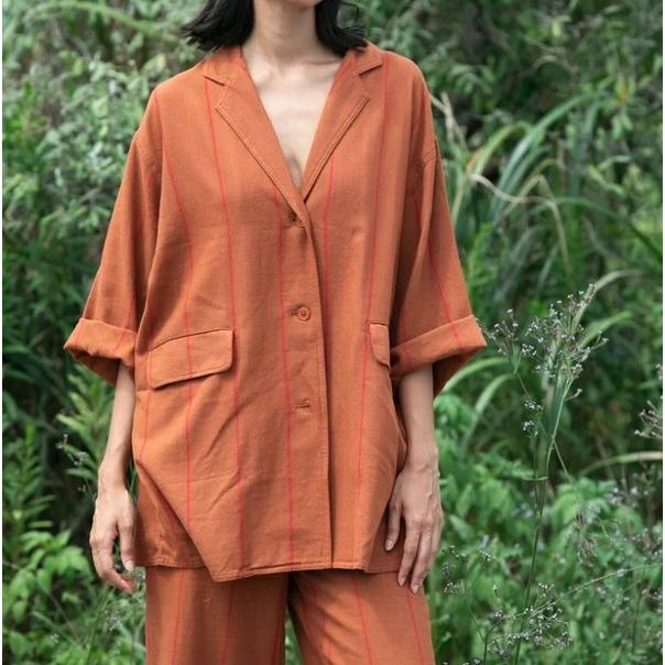 KiiRA キーラ 24SS Stripe jacket インドコットン ストライプジャケット ki-4417 ONE SIZE Ivory/Lime アウター g25882 |  | 02