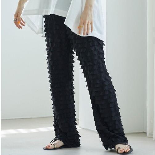 PROVOKE プロヴォーク furi-furi pants フリフリパンツ PV-050014 Free BLACK イージー ティアード ボトムス g25888 |  | 02
